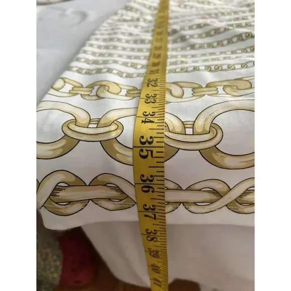 J. McLaughlin Golden Chain Sheath Dress Womens Size XS Ivory Gold Preppy NWT - Picture 9 of 10